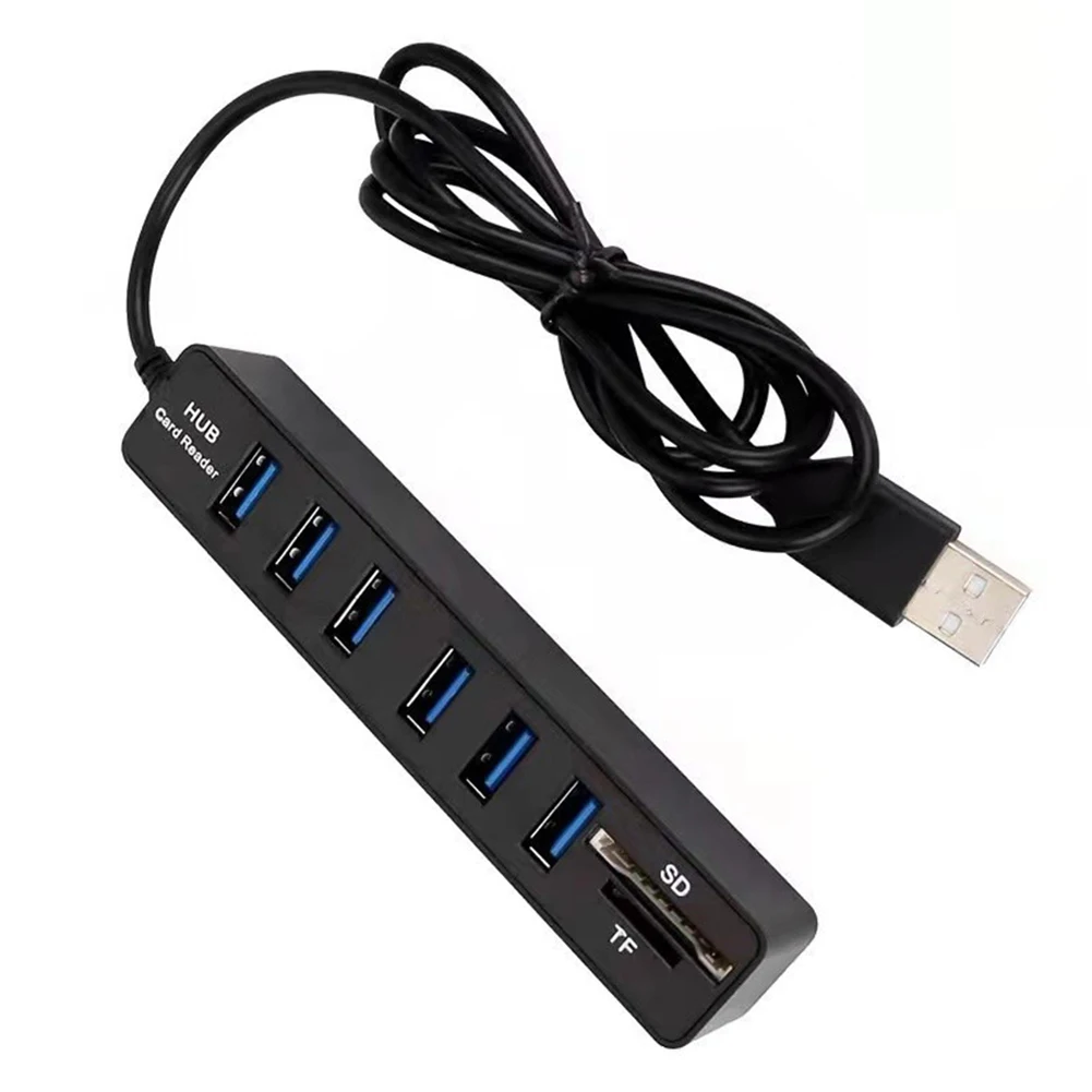 

USB-разветвитель с длинным кабелем, 6 портов