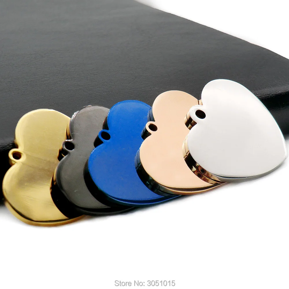 

20pcs Stainless Steel Pet ID Cat Tag Name Dog Collar Tag Personalized heart Name PhoneCustomized Double Side Anti-Lost Pet plate