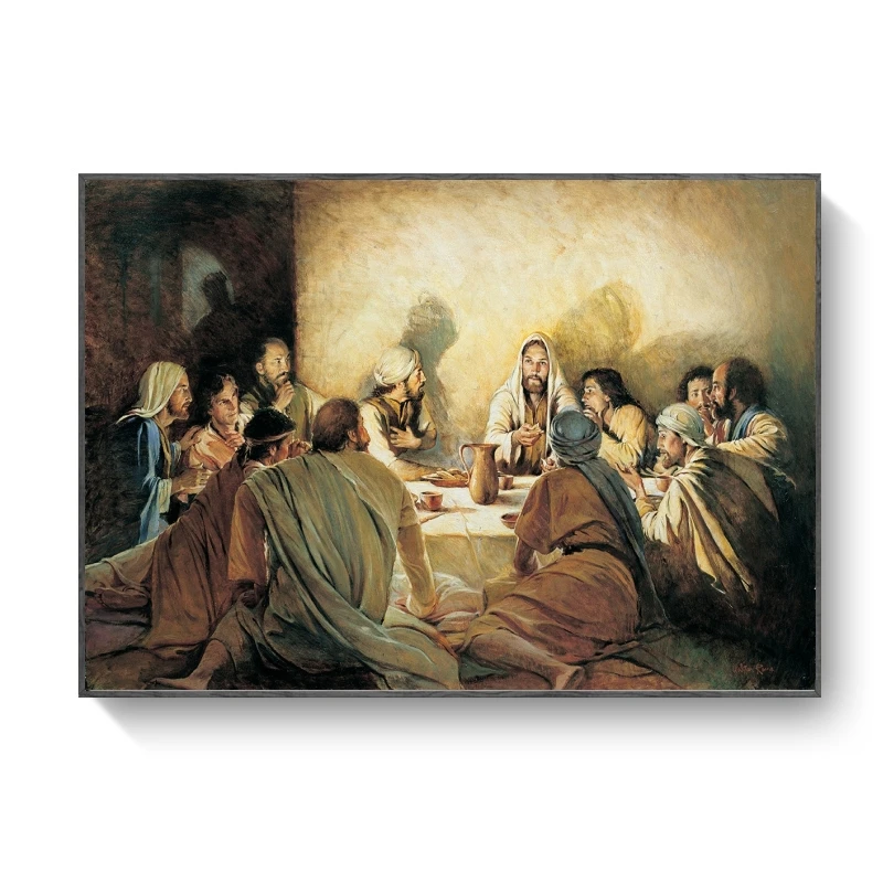 

Famous Painting The Last Supper Da Vinci Canvas Wall Art Religious Posters and Prints Christ Jesus Picture for Living Room Decor