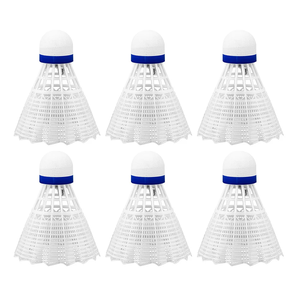 

6 Pcs Glowing Badminton LED Shuttlecocks Training Badminton (White Blue)