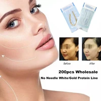 200pcs wholesale protein thread no needle gold protein line absorbable anti wrinkle face radar thread collagen facial lifting