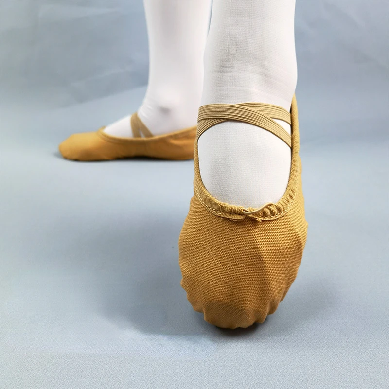 

Girls Ballet Shoes Canvas Ballet Dance Slippers for Women Kids Children Practise Classic Split -Sole Adult Flat Dancing
