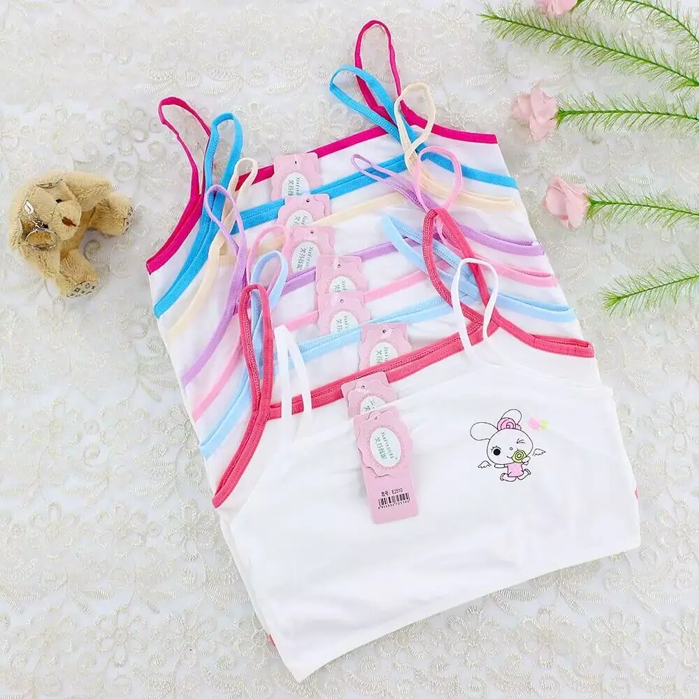 

4PcTeens Girls Sports Bra Puberty Underwear Wireless Teenager Girls Sport Bra Chest Pad Cotton Young Girls Training Bra