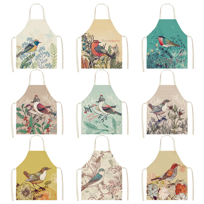 

Bird print barista goods for home kitchen aprons for women Women kitchen apron master apron Apron for kitchen baking accessories