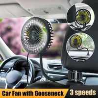usb car fan with flexible 360%c2%b0 gooseneck dashboard seat cooling fan 3 speed adjustment portable fan for car truck van suv summer