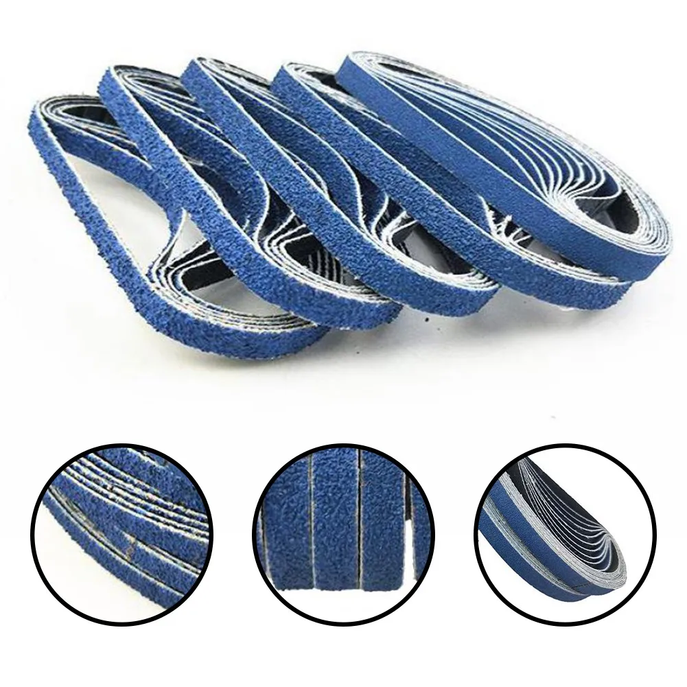 

10 Pcs 457*13mm Blue Aluminium Oxide Sanding Paper Abrasive Belts Business Industrial Light Equipment Tools For Sander Leather