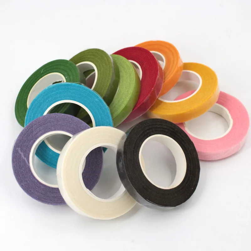 

30 Yard Self-adhesive Paper Tape Simulation Flower Stamen Wrap DIY Decorative Masking Resealable Stretchy Florist Supplies
