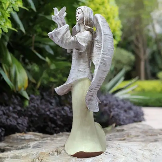 

Beautiful Vivid Artistic Portable Attractive Angel Wings Figurine for Patio Angel Sculpture decorations for home