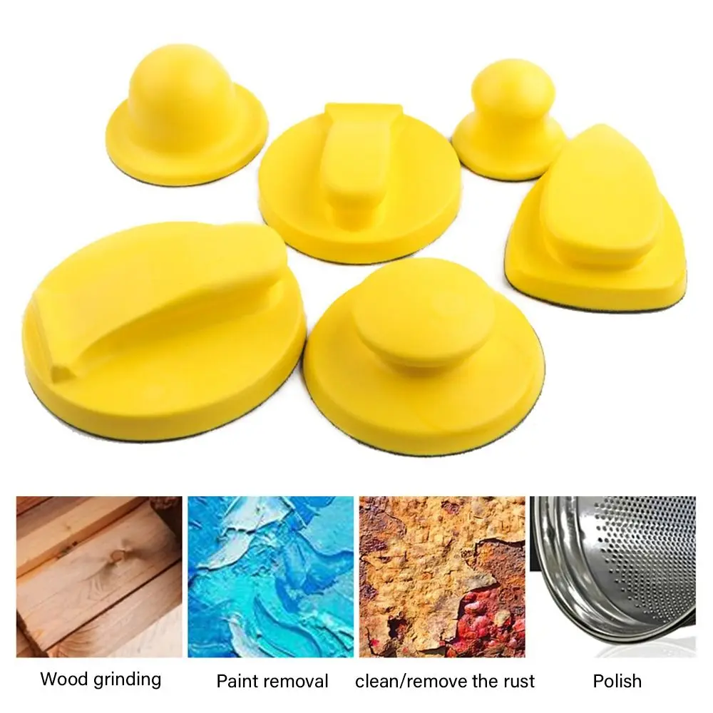 

3/4/5/6inch Abrasive Polishing Sanding Pads Backing Hand Grinder Tray Self-adhesive Flocking Manual Polishing Disc
