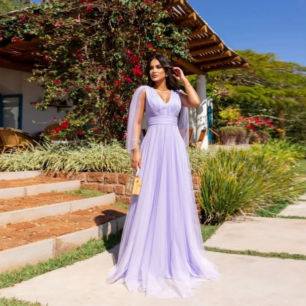 Миньон шифоновое ТРАПЕЦИЕВИДНОЕ платье для выпускного вечера с оборками