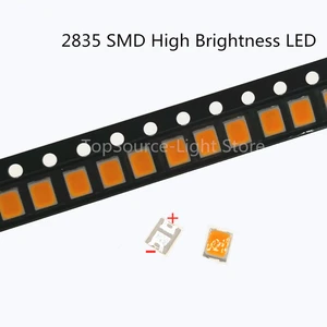 Светодиодный чип 2835 SMD высокой яркости, 50 шт., 1 Вт, 18 в, 9 В, 6 В, 3 в, 36 В, теплый, холодный белый Светодиодный, светодиодная лампа 3000K-9500K