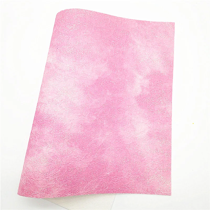 Блестящая кожа со звездами кружевная блестящая ткань с фетровой подкладкой