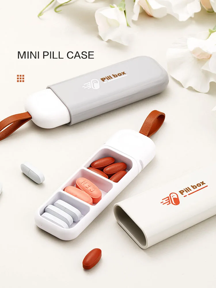 

Medicine Boxes 3 Grids Dispensing Storage Kit Organizer Portable Nordic Style Pill Box Tablet Storage Container Case Drug Box