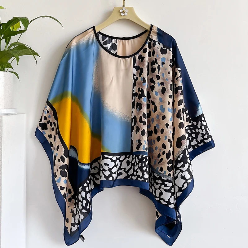 Новинка 2024 шелковый шарф 110x110 см роскошный брендовый дизайнерский женский модный