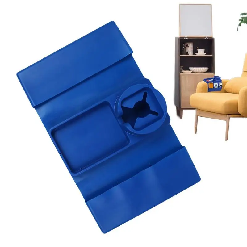 

Couch Arm Tray Silicone Couch Arm Holder Table Tray Reusable Armrest Remote Control Organizer Holder For Coffee Snacks Rv Bed