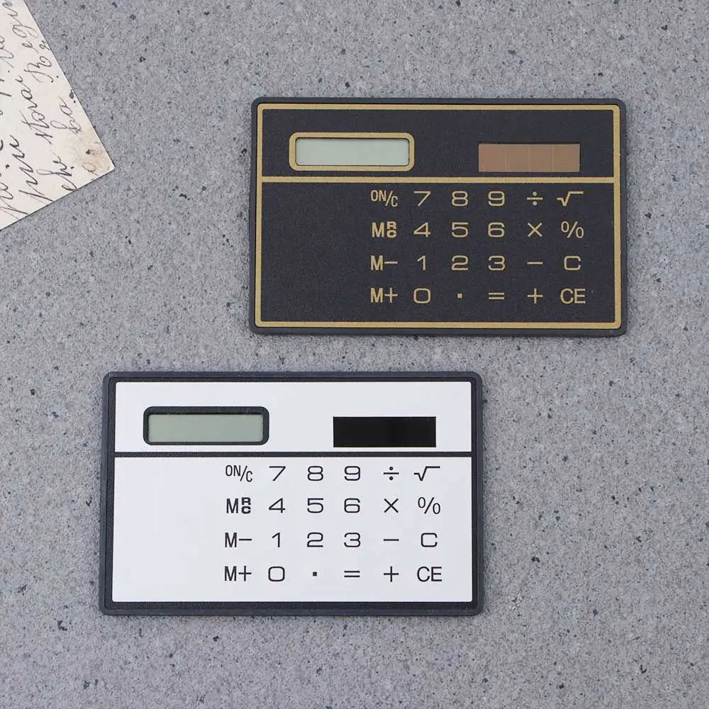 

Тонкая Кредитная карта дешевый карманный калькулятор на солнечной энергии Новинка компактный для путешествий оптовая продажа