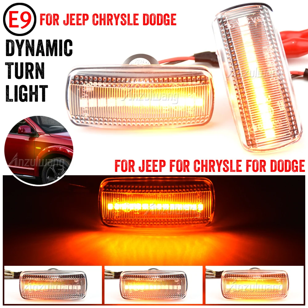 

Динамический Светодиодный Боковой габаритный фонарь для Jeep Compass Patriot Commander Liberty Grand Cherokee Chrysler 200 300