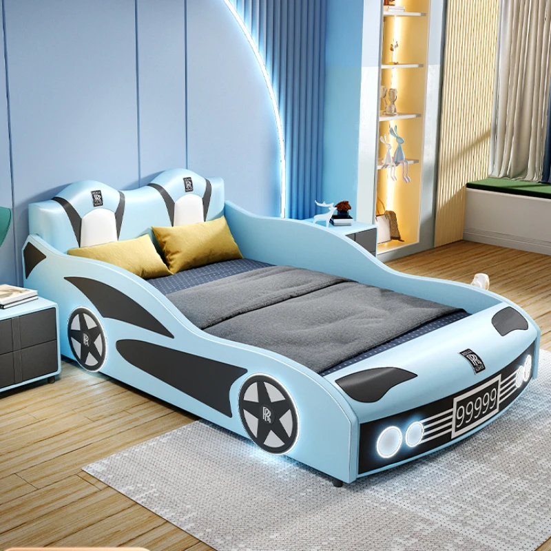 Двуспальная кровать размера king-size с лампой европейский роскошный каркас