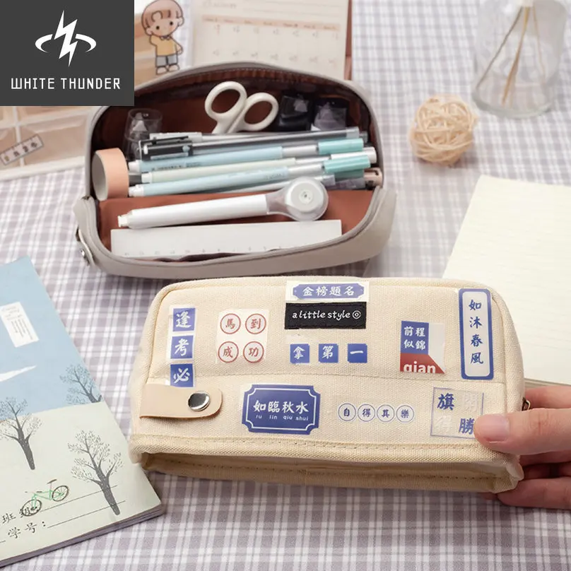 

Cute Pencil Case School Supplies Pencil Pouch Estuches Escolares Canvas Pen Case Kawaii Stationery Trousse Scolaire Pencil Box