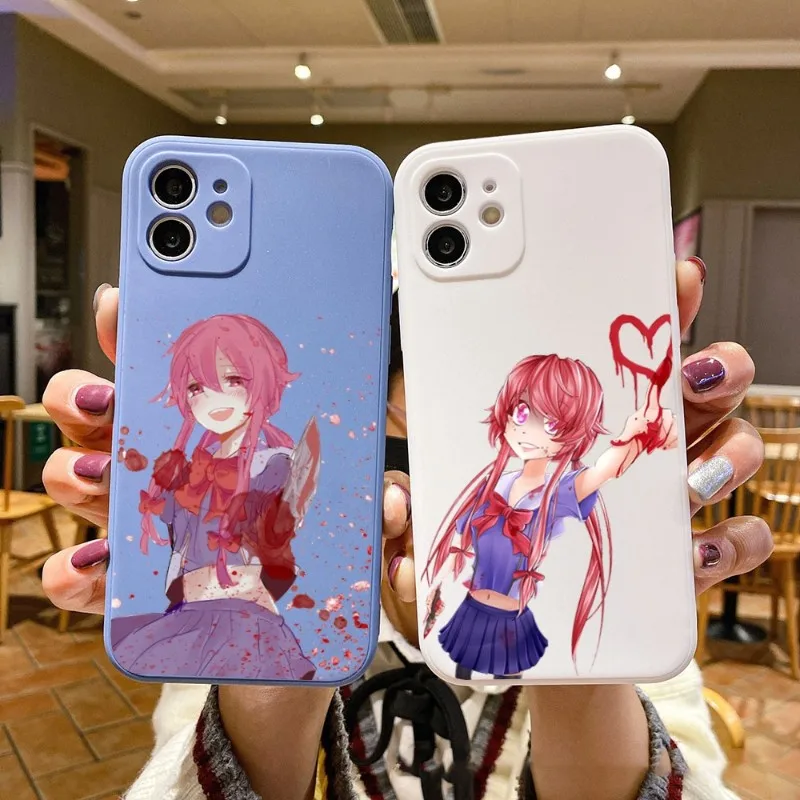 

Чехол для телефона Future Diary для IPhone 14 11 12 13 Pro Max X XR XSMax 6 6S 7 8 Plus SE 2022, Мягкий Квадратный цветной чехол для телефона