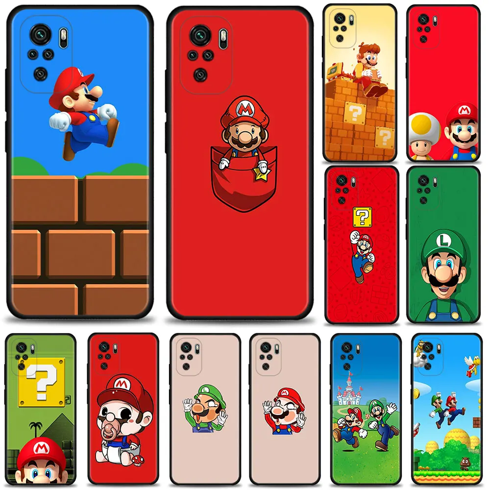 

Mario e Luigi Phone Case for Xiaomi Redmi Note 9s 9 10 11 8 pro 7 11t 9t 8t 9 9a 9c 8 k40 Cover Silicone Coque