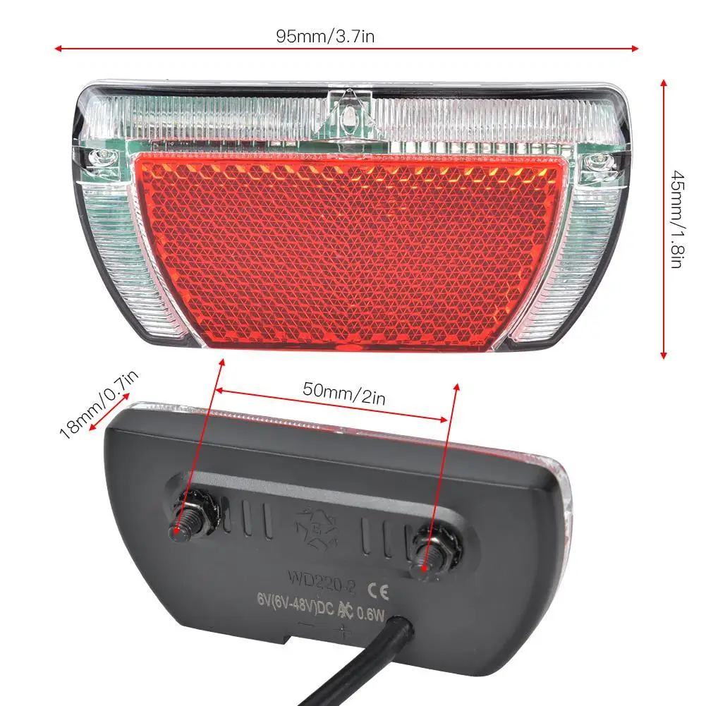 Фонарь задний велосипедный тормозной фонарь 12-48 В