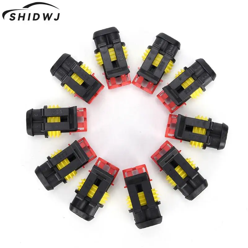 

10 Kits/lot 2 Pin Way Sealed Waterproof Electrical Wire Connector Plug Car Auto Sets