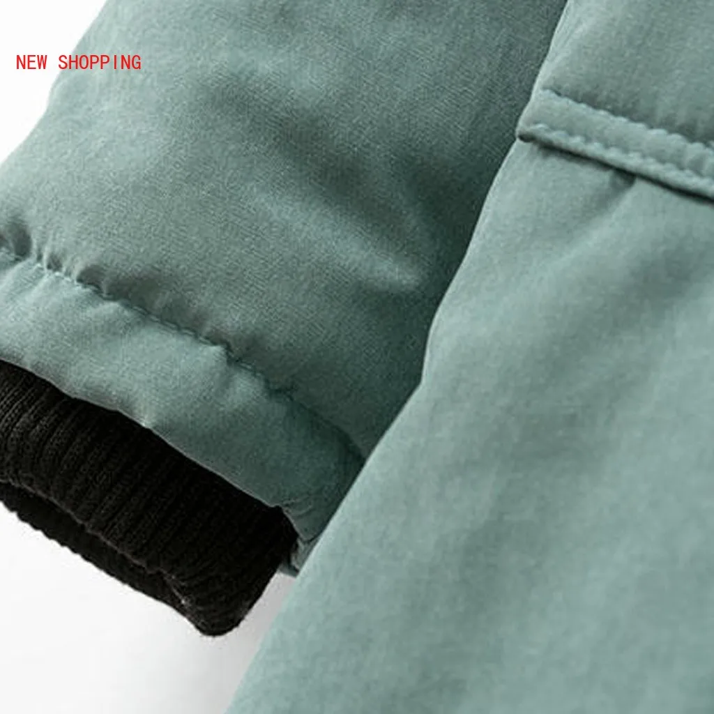 Large Size Women's Coat 2022 Fashion Winter Warm Pocket Button Zipper Female Parkas Jacket Long Sleeve Hoodie Coat Outwear Top