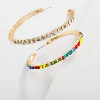 makersland large circle earrings diamond earrings color white simple fashion earrings for women fine jewelry wholesale