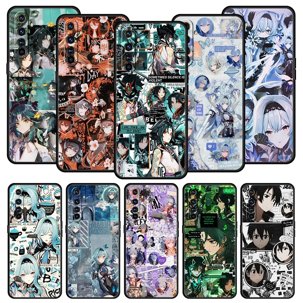 

Cover Case for Realme 6 6S 7 7i 8 8i 9 9i Pro C17 6Pro 7Pro 8Pro 9Speed 9ProPlus 5G Luxury Original Genshin Impact Cartoon