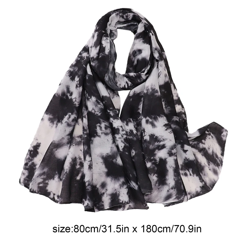 Новый акварельный модальный шарф-хиджаб дышащий мягкий длинный модный шарф