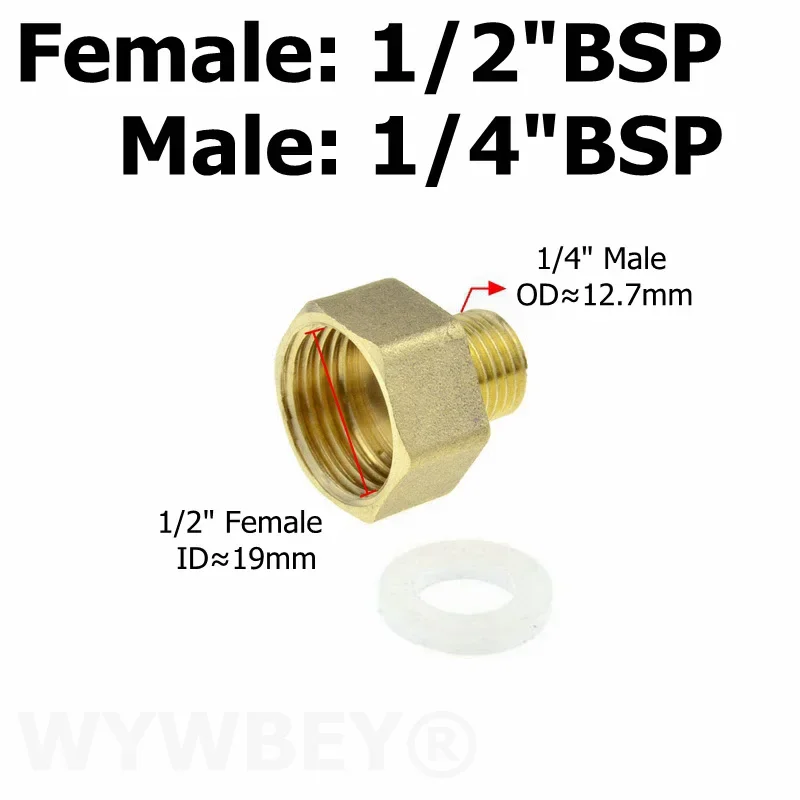 

Латунные переходники для труб WYWBEY 1/8 1/4 3/8 1/2 3/4