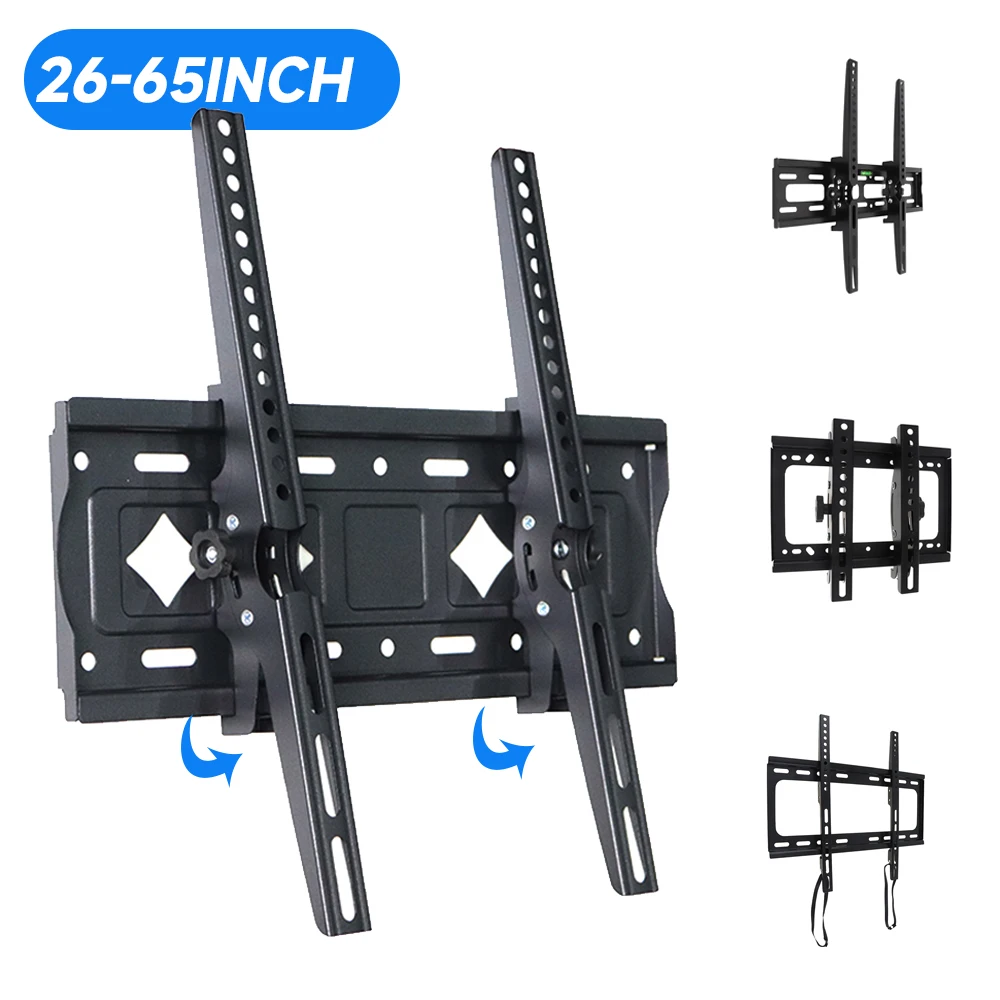 

Universal TV Wall Mount 60Kg Adjustable Tilted Monitor Support PC Screen Holder Bracket For 42Inch 65Inch 75Inch Wall Stand