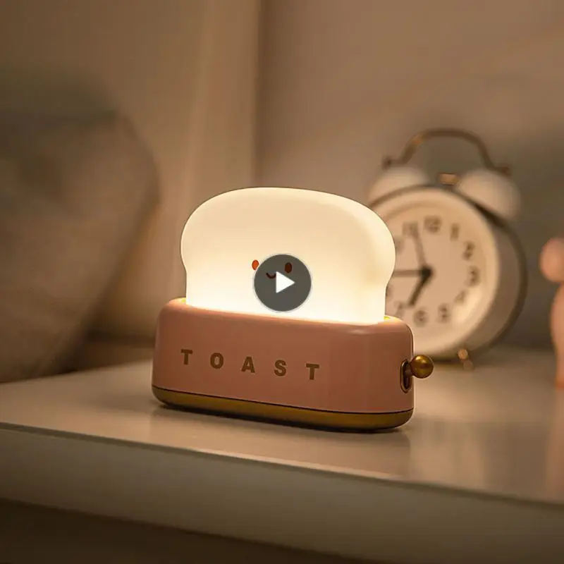 

Оригинальный тостер, ночная подзарядка Usb, регулируемая светодиодная хлебопечка, ночная подсветка, аксессуары для дома, ночник с регулируемой яркостью