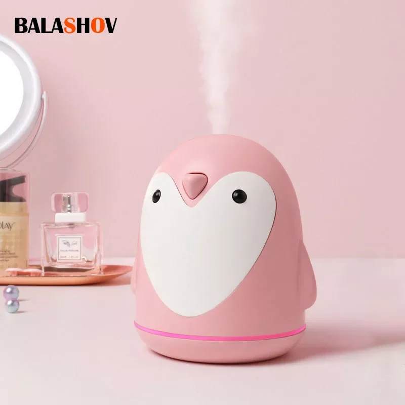 

NEW2023 220ml Mini Portable Aroma Humidifier Cute Penguin USB Air Diffuser for Home Office Car Mist Maker Essential Oil Diffuser
