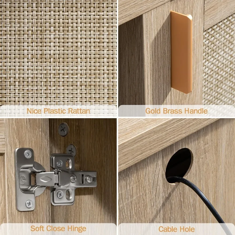 Подставка для телевизора из ротанга гостиной-деревянный шкаф ТВ-приставки с