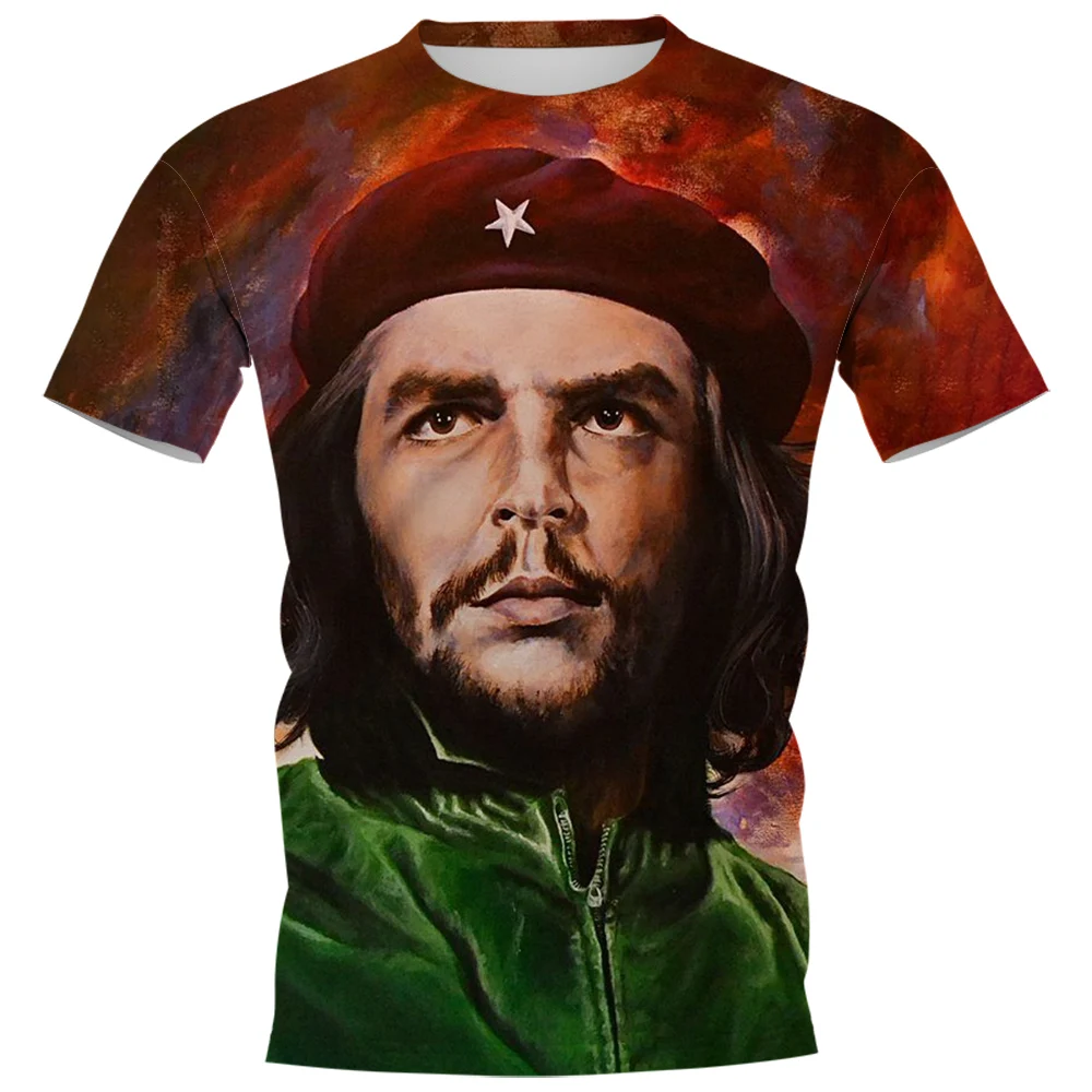 Модные мужские футболки CLOOCL Che Guevara художественные 3D рубашки с принтом летние