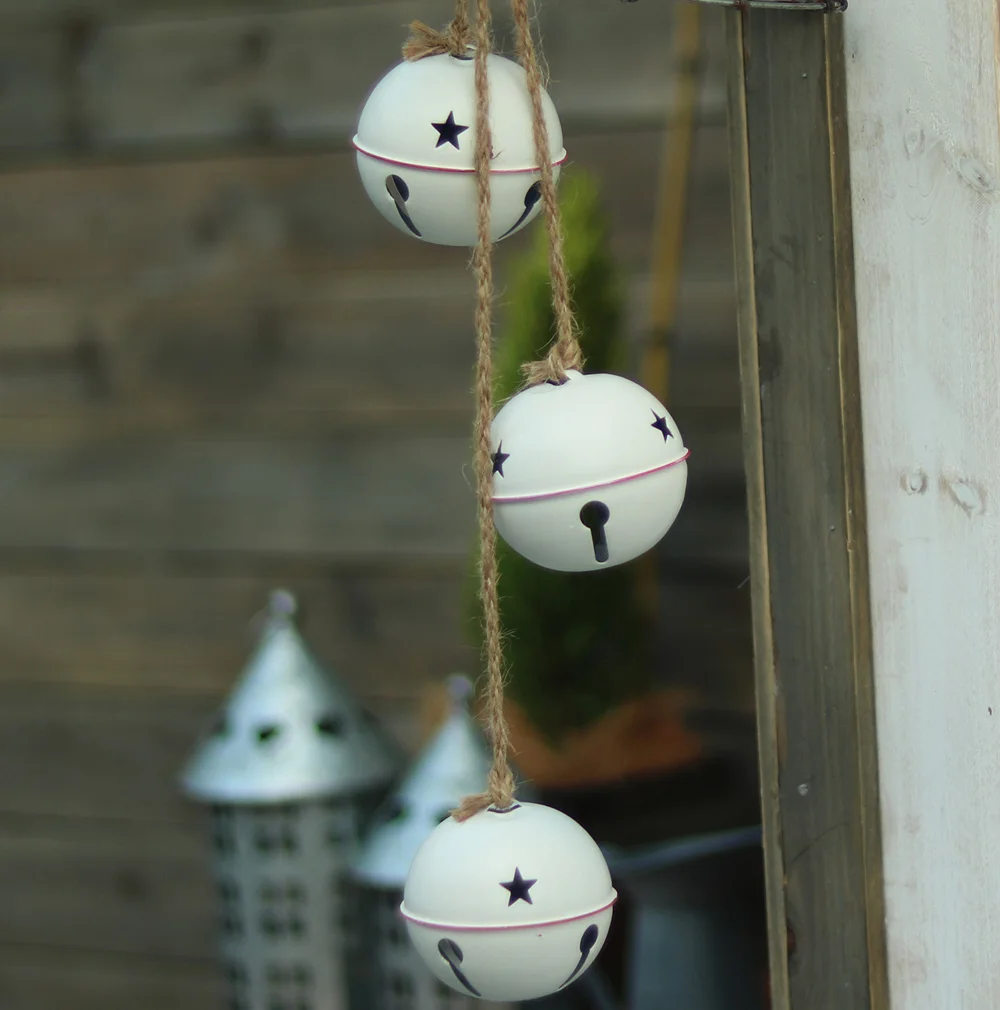 

Home Balcony Decor Vintage Metal 3 Ball Bell Door Ring Wind Chime