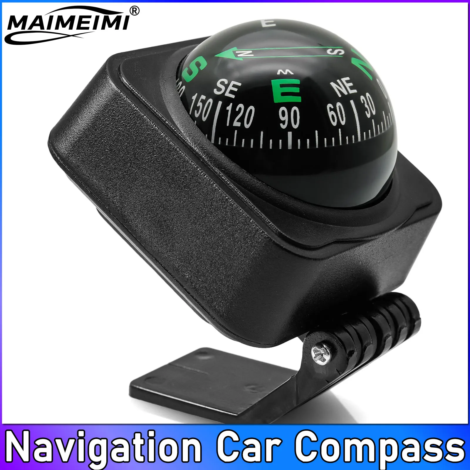 

Навигационная приборная панель, компас, регулируемый автомобильный компас, шарообразное направление, направляющее руководство для путешествий на открытом воздухе, лодки, велоспорта, пешего туризма