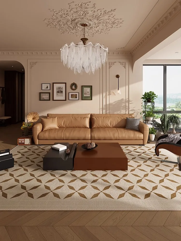 

Ковер коричневый клетчатый