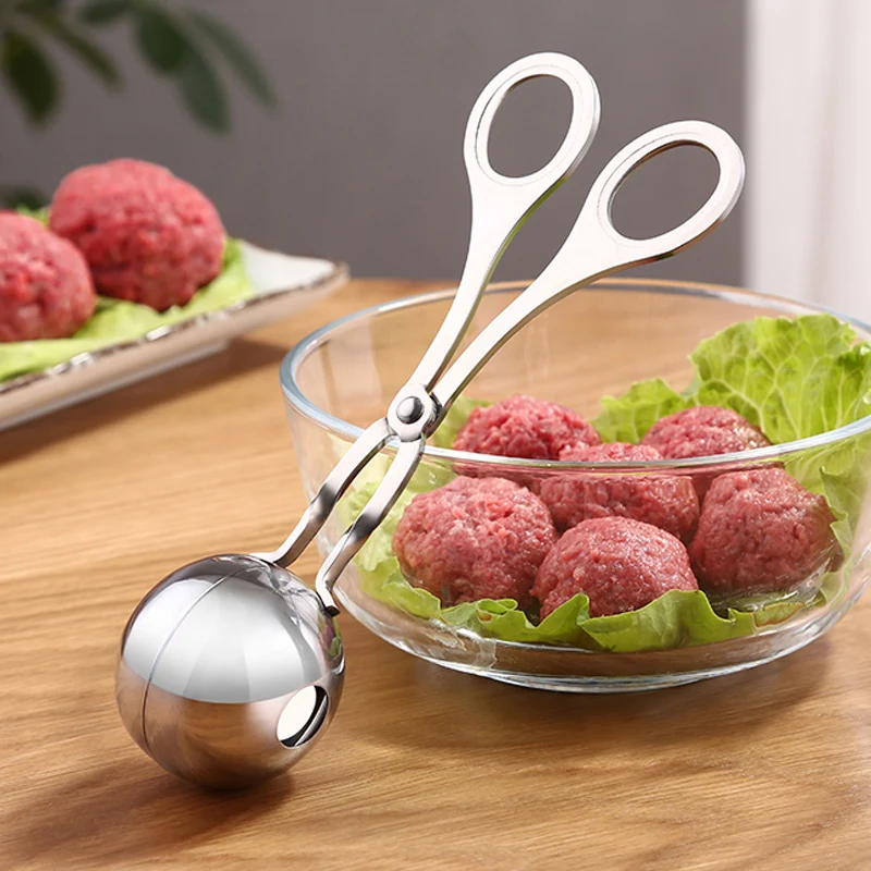 

Meat Ball Maker Mold Meatball Maker Stainless Steel Meatballs Cooking Tongs Cookie Making Scoop Clip Meat Tools Kitchen Gadget