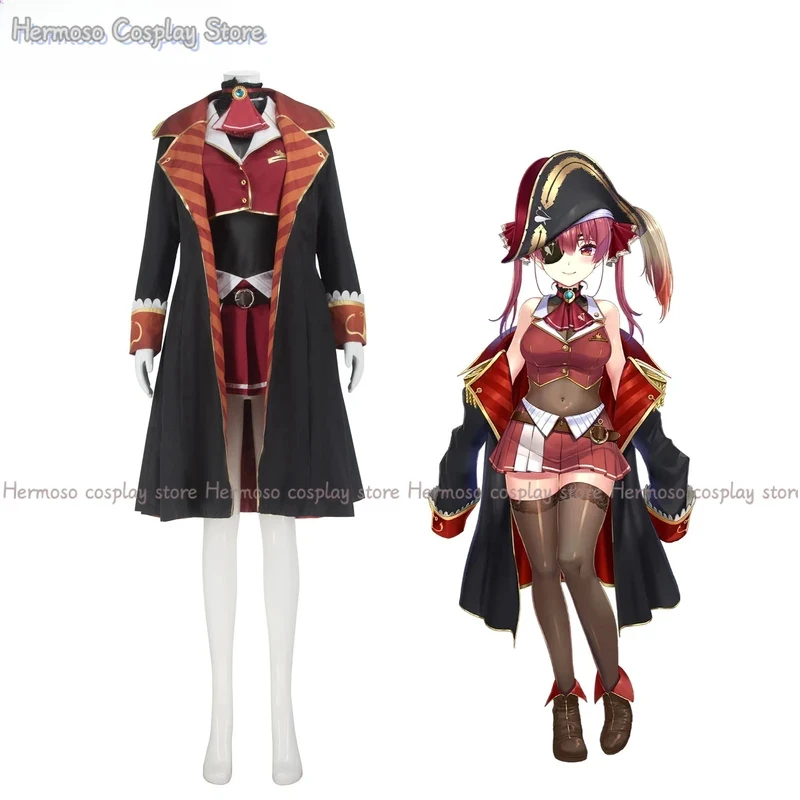 Фото Костюм капитана Хосхо Марин из VTuber Hololive, полный комплект униформы, платье, парик, косплей (C6'b\7.n;8) №3