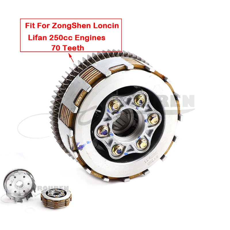 New ATV 70 Teeth Motorcycle Engine Clutch   Fit For Loncin ZongShen Lifan 250cc Engines