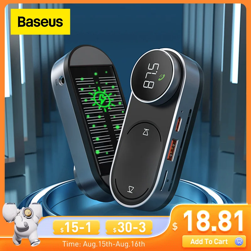 

FM-модулятор Baseus автомобильный с MP3-плеером и USB-портом