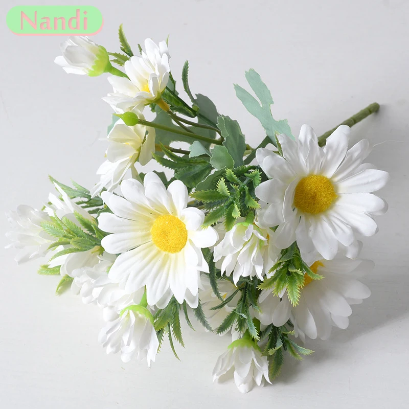 

Artificial Flower Sun Daisy Silk Small Bouquet Daisy New York Aster Home Decor Wedding Hotel Ornamental Artificial Flowers