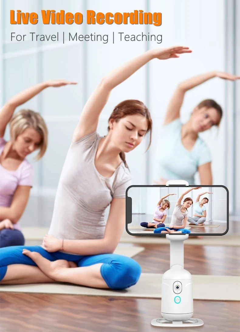 Штатив для селфи с функцией автоматического отслеживания лица и вращения на 360