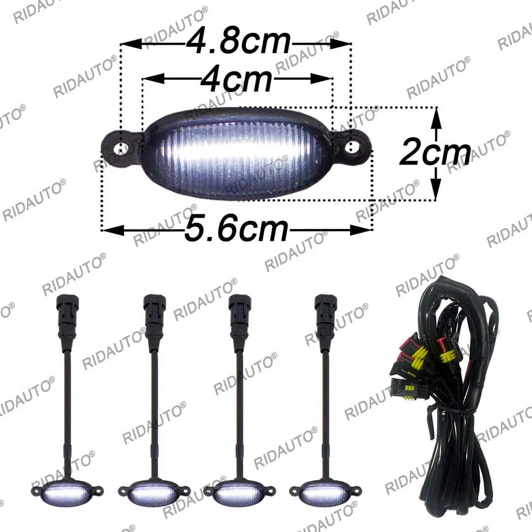Дымчатый желтый объектив Янтарно-белый светодиодный светильник Передняя