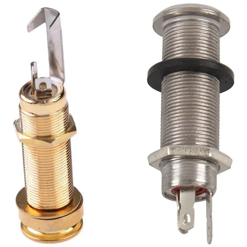 

1 Pcs 1/4 Inch Mono Input Output Stereo Barrel Jack Plug Socket & 1 Pcs Electric Guitar Jack Plug Sockets
