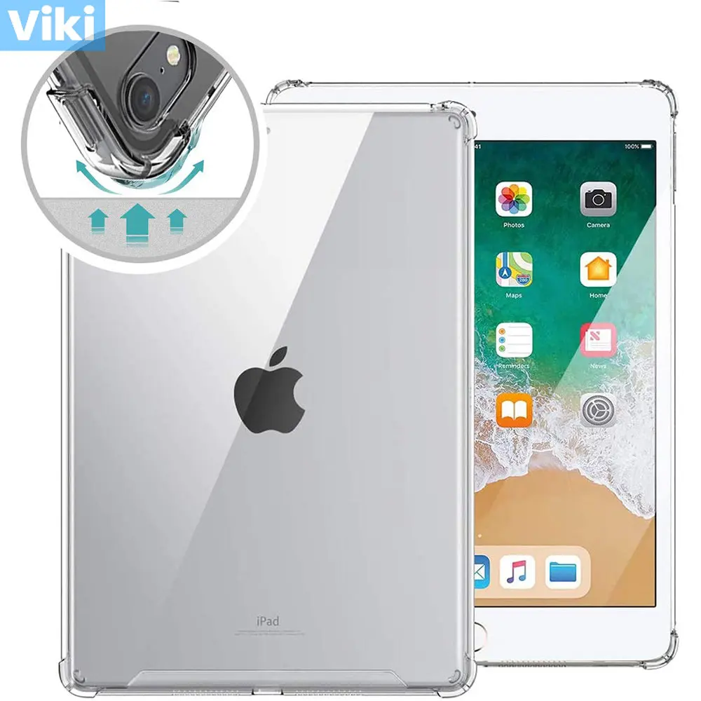 

Transparent Cover For Apple iPad Air 1 2 9.7 2013 2014 A1566 A1567 Shockproof TPU Silicon Shell for Air1 Air2 Tablet Back Case