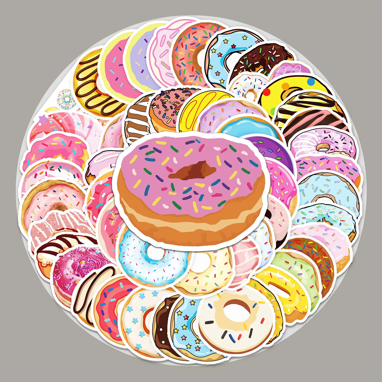

50 Sheets Donut Graffiti Stickers Stickers DIY Waterproof Stickers Moto Scrapbooking DIY Lable Kawaii Deco